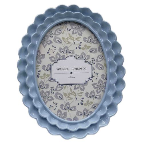 Urban Products Lotti Petal Oval Frame Blue 5x7