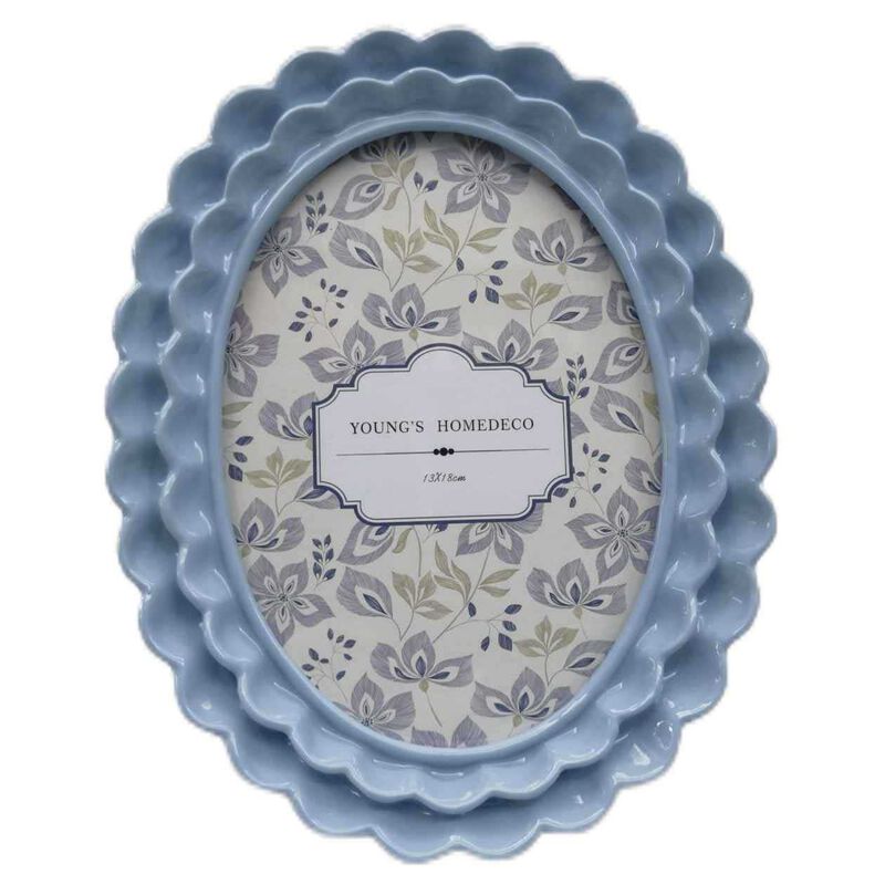 Urban Products Lotti Petal Oval Frame Blue 5x7 image number 0
