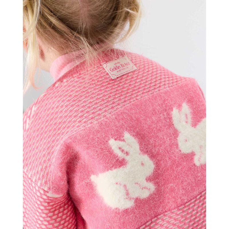 Goldie + Ace Bunny Knit Cardigan 1-2Y image number 1