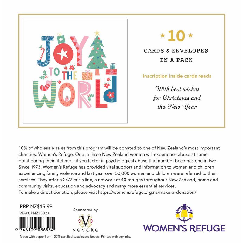 Women's Refuge Joy to The World Christmas Card Wallet image number 1