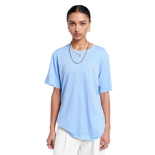 Karen Walker Embroidered Runaway Girl Classic Organic Cotton T-Shirt