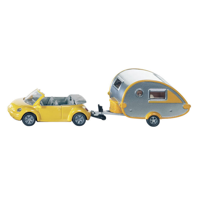 Siku Beetle Car with Caravan image number 0