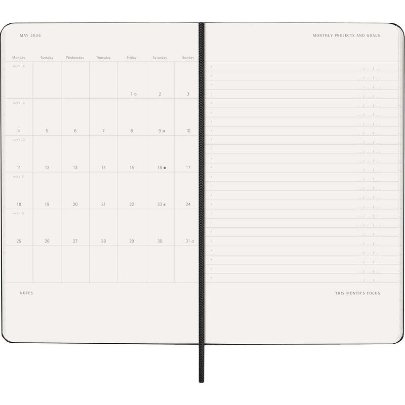 Moleskine Diary 12 Month Pro Weekly Vertical HC Large Black 2026 image number 2