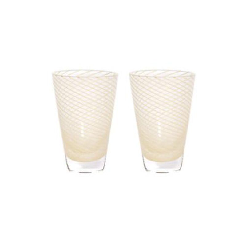 OYOY Yuka Swirl Glass Pack Of 2 Yellow image number 0
