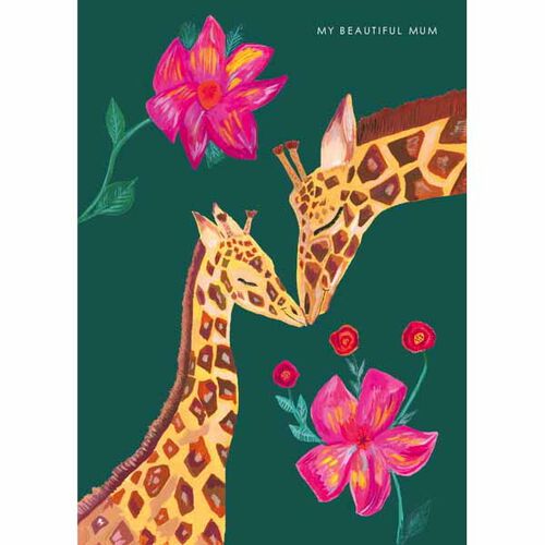 Giraffe Beautiful Mum Card