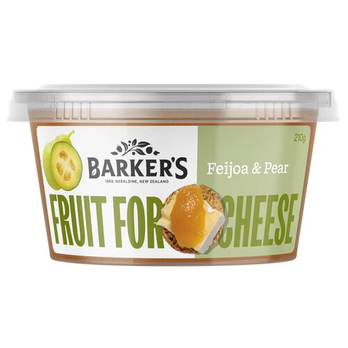 Barker's Feijoa & Pear Fruit for Cheese 210g