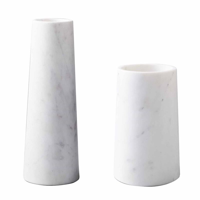 West Elm Pure Foundation Marble Vase Cylinder image number 0