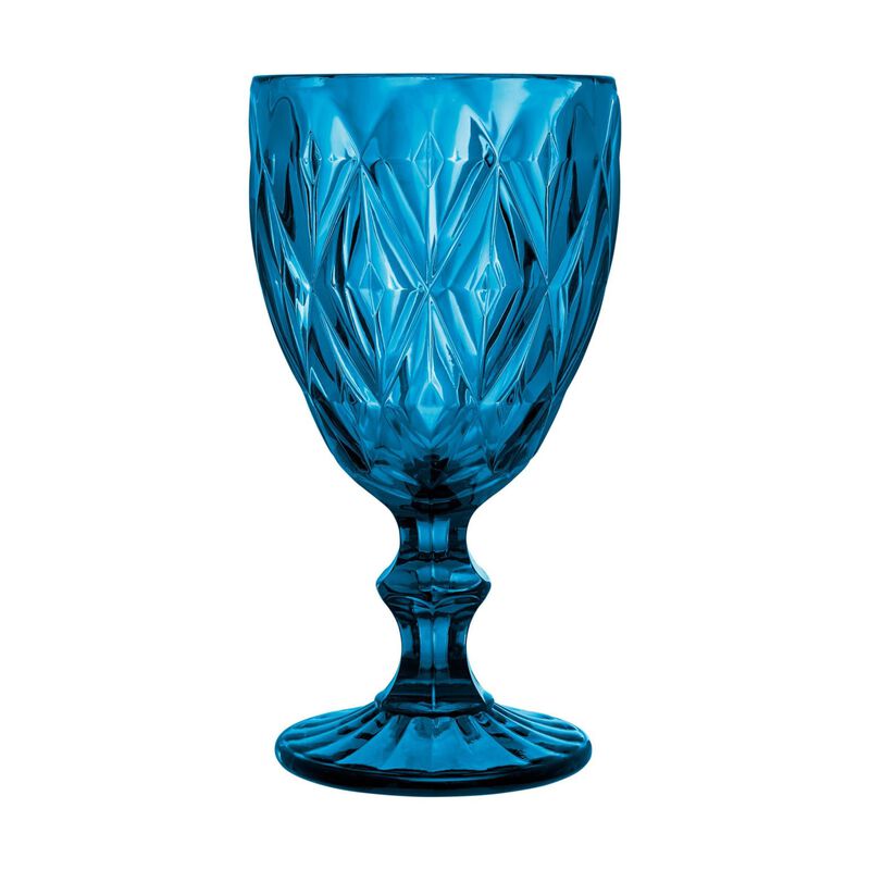 Casa Domani Deanna Wine Glass 4Pc Blue Gift Boxed image number 2