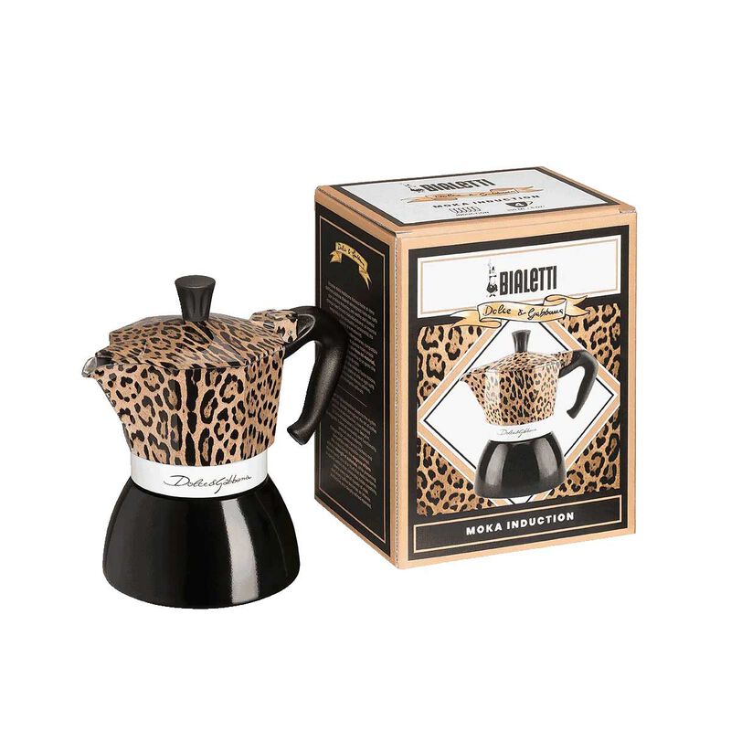Bialetti x Dolce & Gabbana Moka Induction 4 Cup Leopardo image number 1