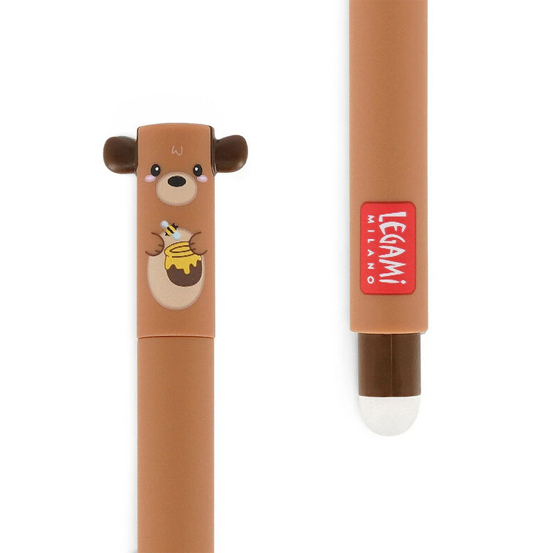 Legami Honey Pot Bear Erasable Gel Pen - Red Ink image number 1