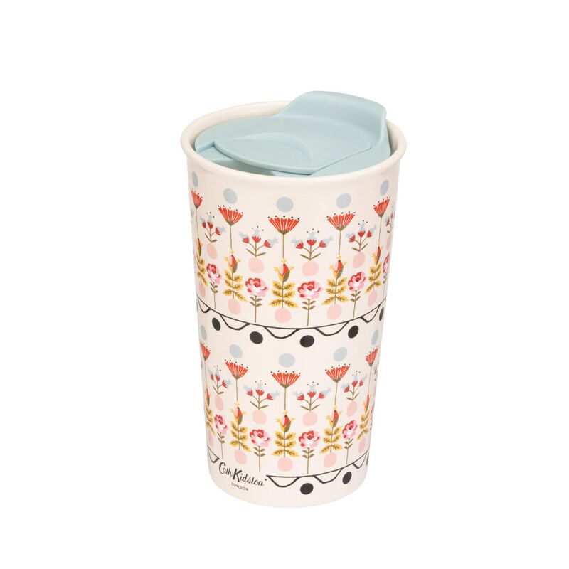Cath Kidston Painted Table Ceramic Travel Mug 300ml image number 0