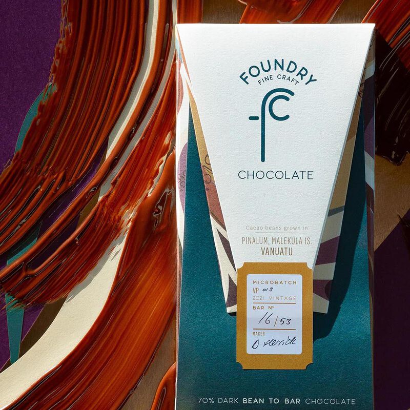 Foundry Chocolate Pinalum Malekula Island Vanuatu 70g image number 2