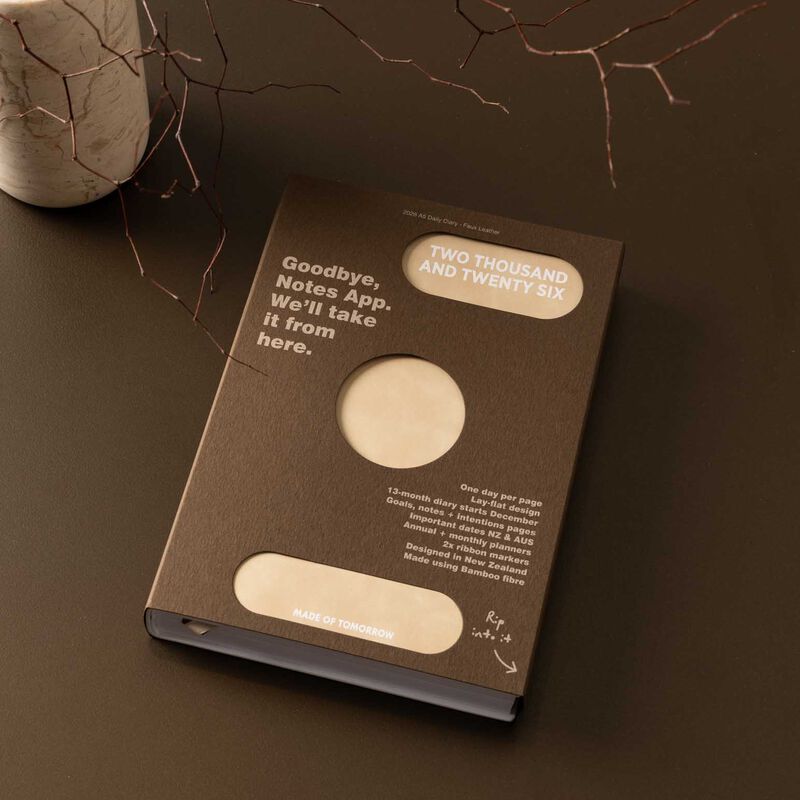 Made of Tomorrow 2026 A5 Daily Diary Faux Leather - Oat image number 2