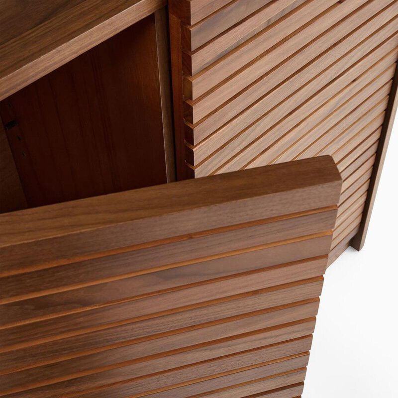 West Elm Bryce Wide Open & Closed Shelving Cool Walnut image number 2