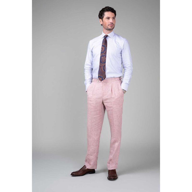 Rembrandt London Pink & Blue Microdesign Shirt image number 3