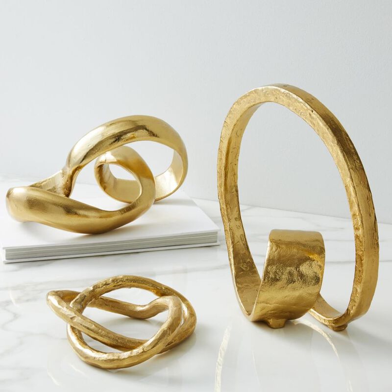 West Elm Metal Loop Brass Small image number 1