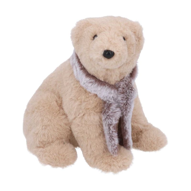 Gisela Graham Faux Fur Bear W Scarf Ornament image number 0