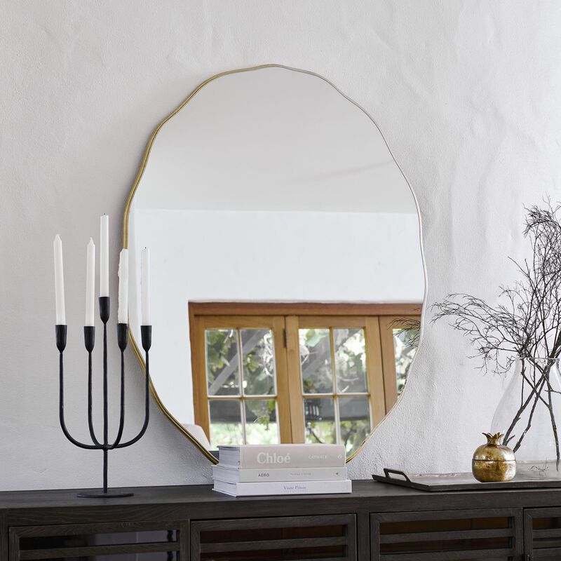 French Country Wave Oval Mirror Large image number 1