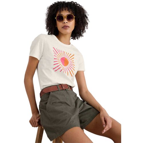 Seasalt Cornwall Printing Ink T-Shirt Sunrise Graphic Chalk