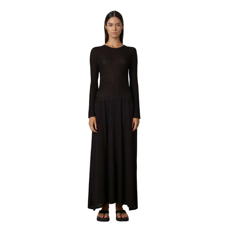 Zulu & Zephyr Black Rib Knit Dress image number 0