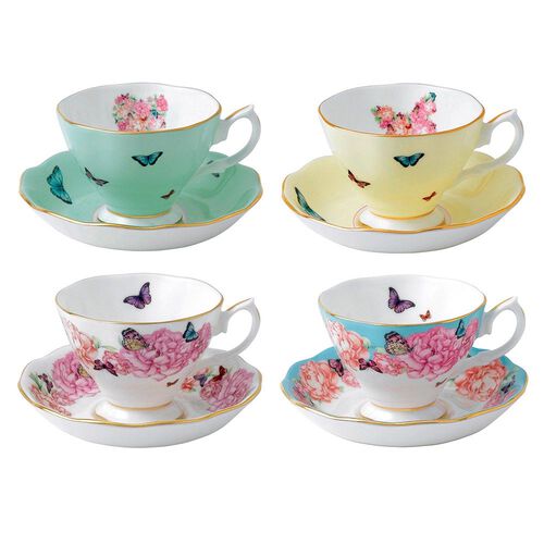 Royal Albert Miranda Kerr Set of 4 Teacups & Saucers