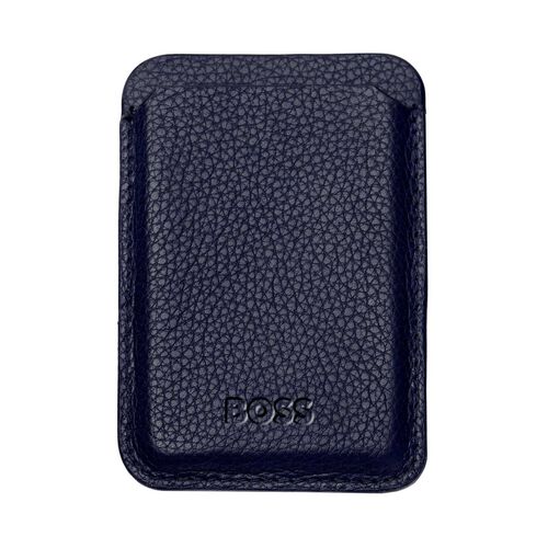 Boss Card Holder Mobile Classic Grained Navy