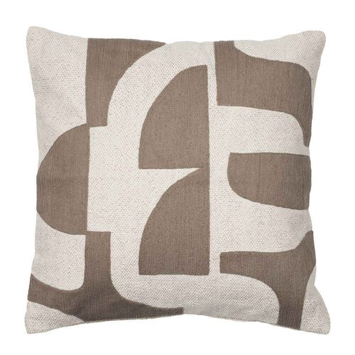 Broste Cushion Cover Mundo - Kangaroo Brown/Light Beige 50*50*
