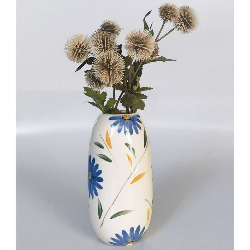 Urban Products Maxine Floral Vase Blue & Green 20cm image number 1