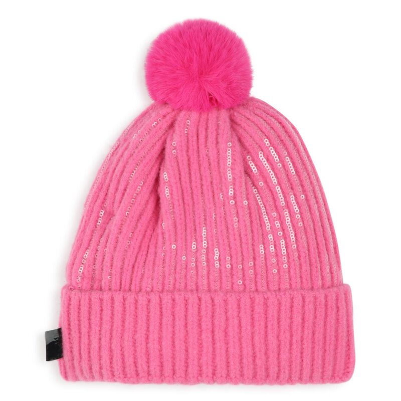 Karl Lagerfeld Pom-Pom Beanie with Sequins T3 - T4 image number 4