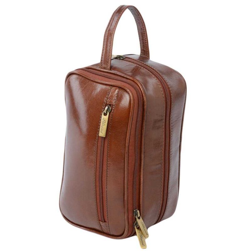 Ashwood Mens Leather Washbag image number 3