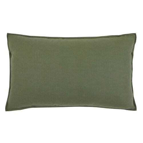 Wallace Cotton Olive Loft Linen Rectangle Cushion Cover 35x55cm