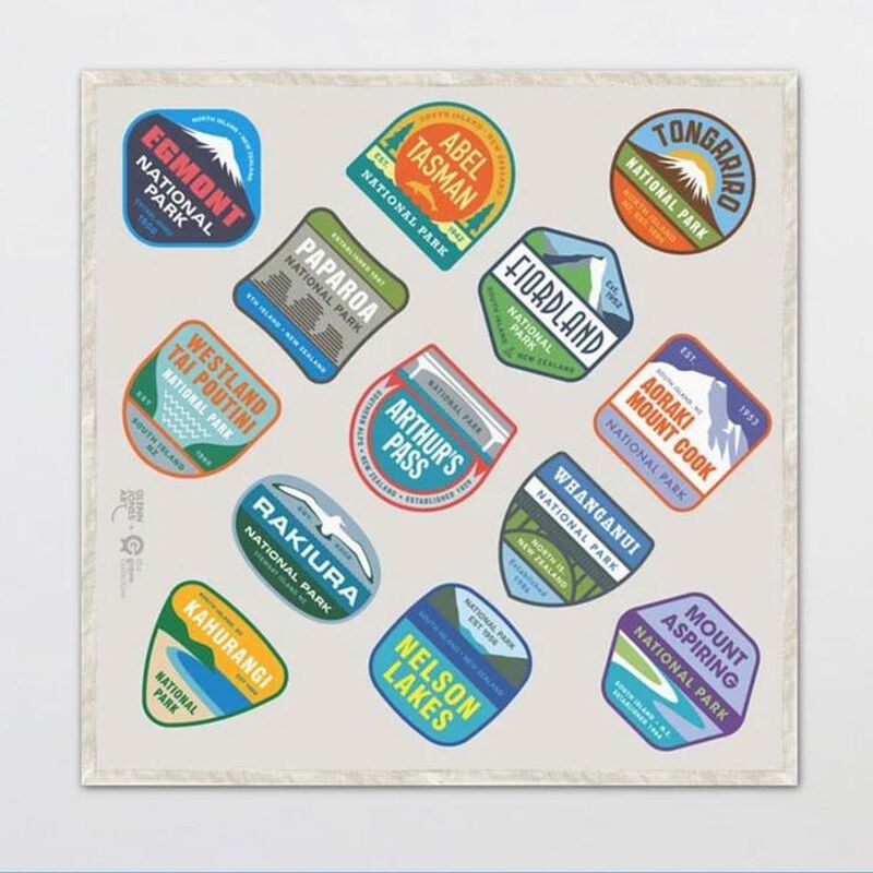 HANK 1. NATIONAL PARKS by Glenn Jones Organic Cotton Handkerchief image number 2