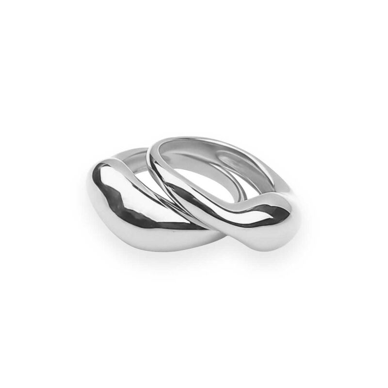 Silk & Steel Fusion Ring Set image number 0