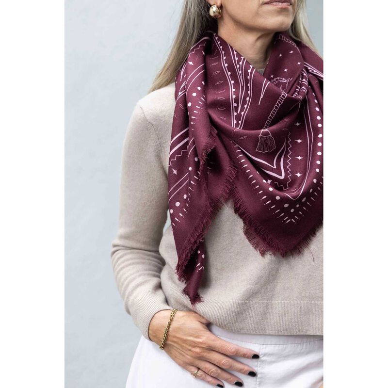 Dark Hampton x Ellie Compton The Hadfield Wool Silk Scarf image number 1