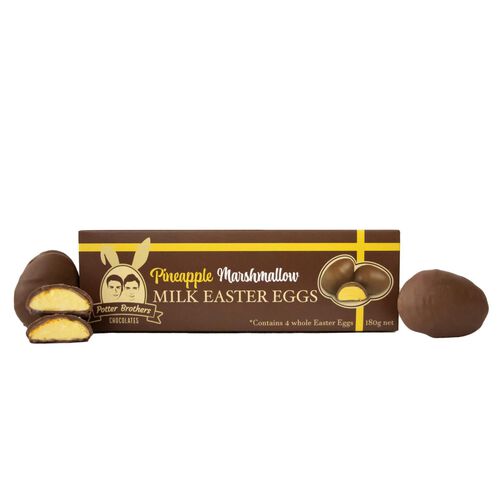 Potter Brothers Milk Chocolate Pineapple Easter Eggs 4 Pack 180g