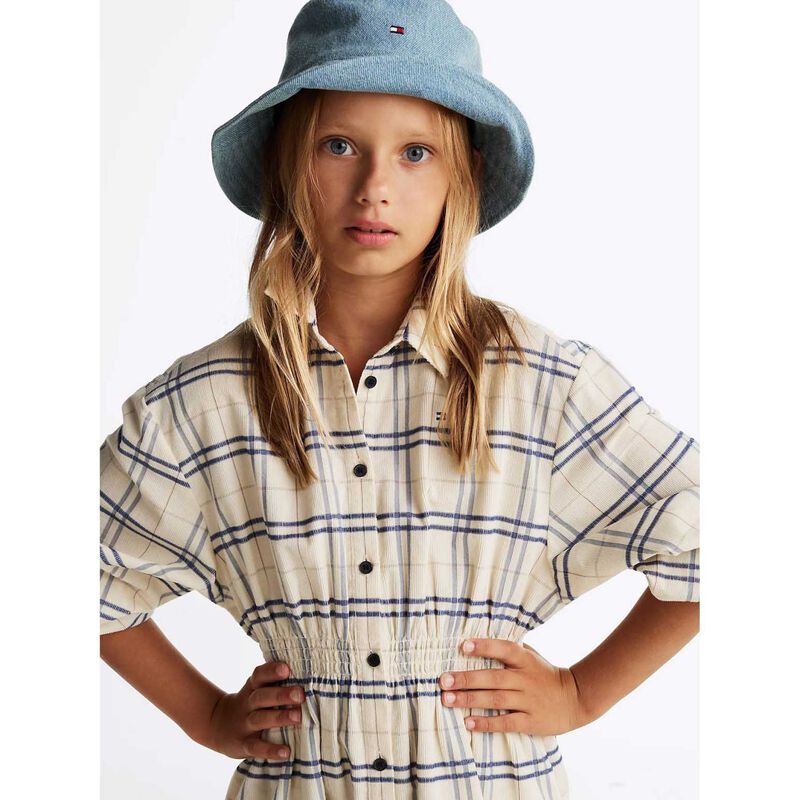 Tommy Hilfiger Corduroy Check Shirt Dress LS 8-16Y image number 2