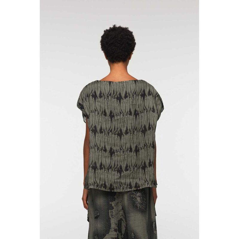 La Vaca Loca Cap Sleeve Print Top image number 1