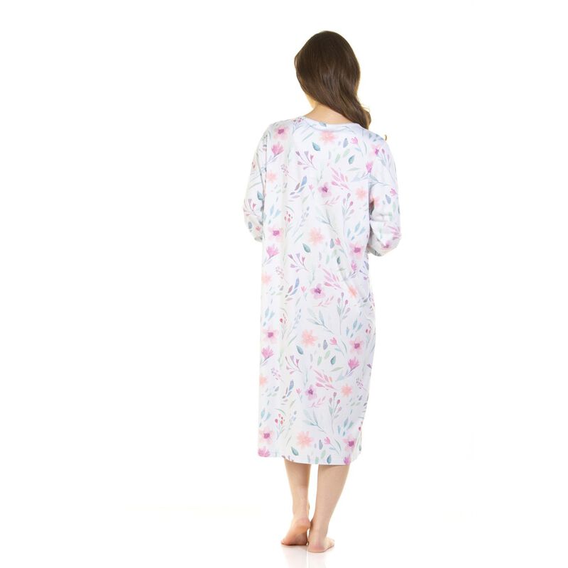 La Marquise Watercolours Cotton Rich Longsleeve Nightdress image number 1