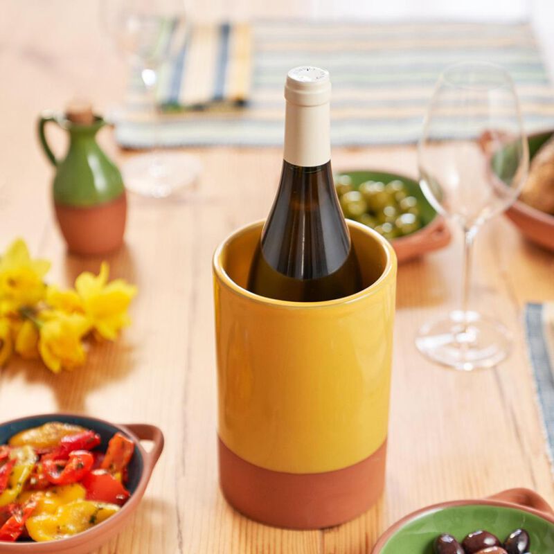 Dexam Sintra Glazed Terracotta Wine Cooler - Ochre image number 2