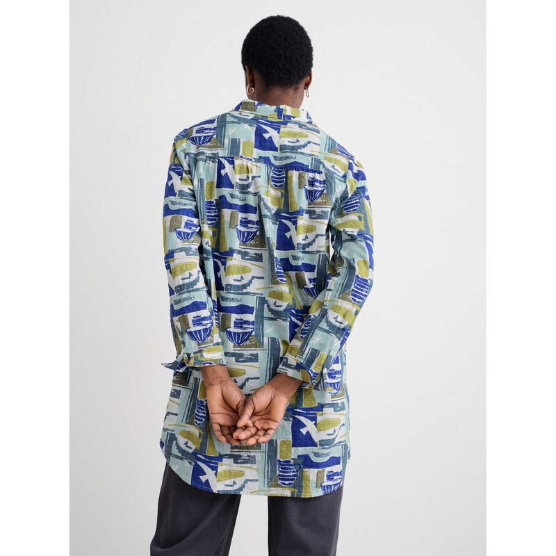 Seasalt Cornwall Wren Flutter Shirt Windowscape Sketch Chalk image number 1