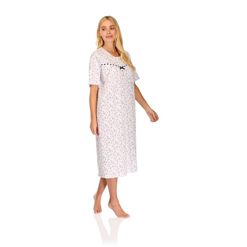La Marquise Velvet Rose Cotton Rich Jersey Short Sleeve Nightdress image number 2