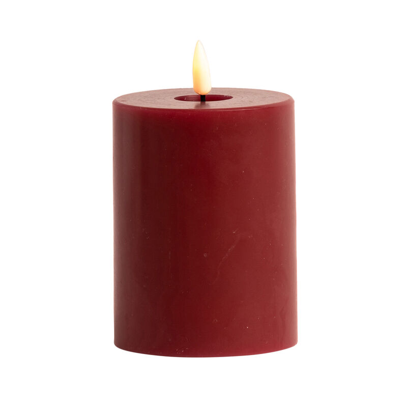 Stellar Haus Red Pillar Indoor LED Candle With Timer 12.5x7.5cm image number 0