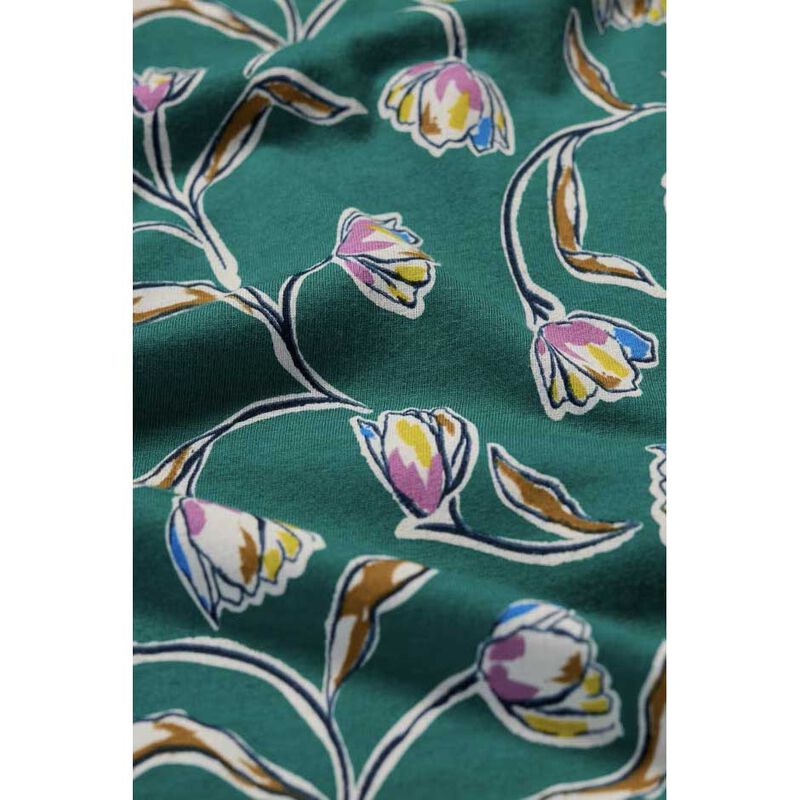 Seasalt Cornwall S/S Wreathe Tunic Ink Tulip Sea Teal image number 2