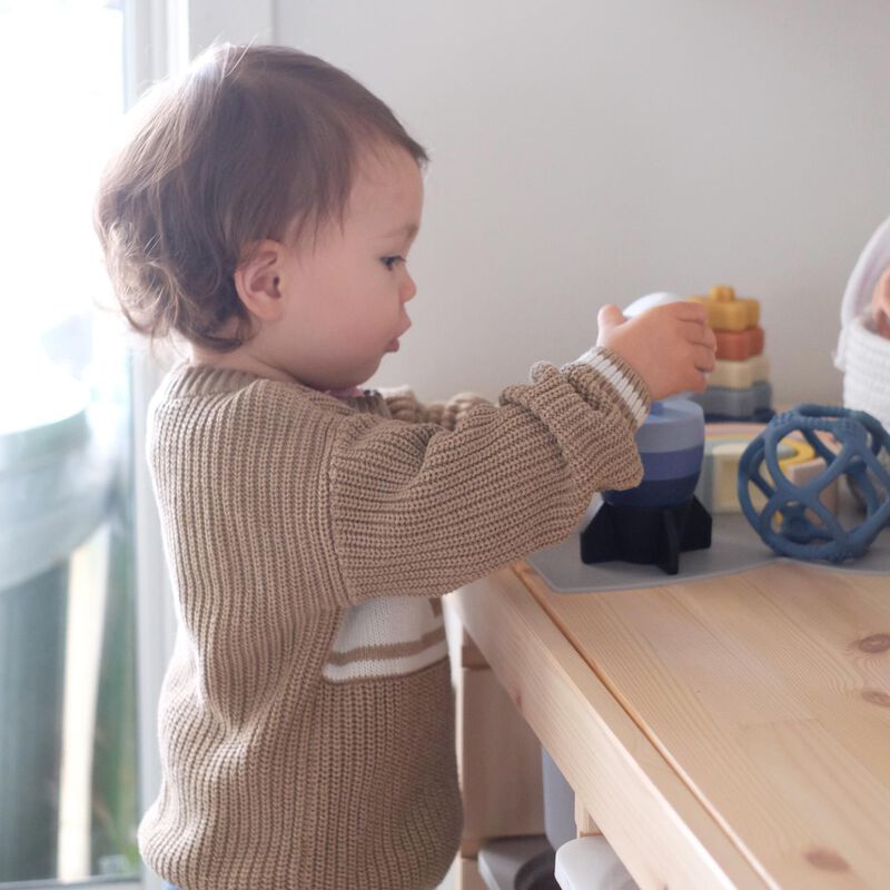 Living Textiles Silicone Rocket Stacking Puzzle image number 3