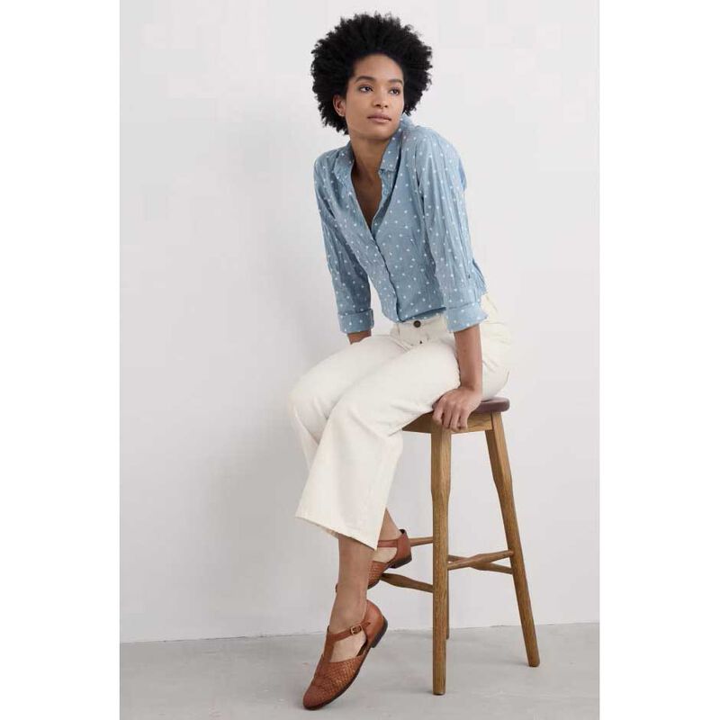 Seasalt Cornwall Larissa Shirt Little Sponge Spot Hail image number 3