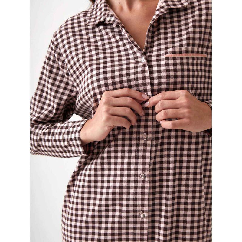 Wallace Cotton Kendra Organic Brushed Cotton Knit Nightshirt image number 2