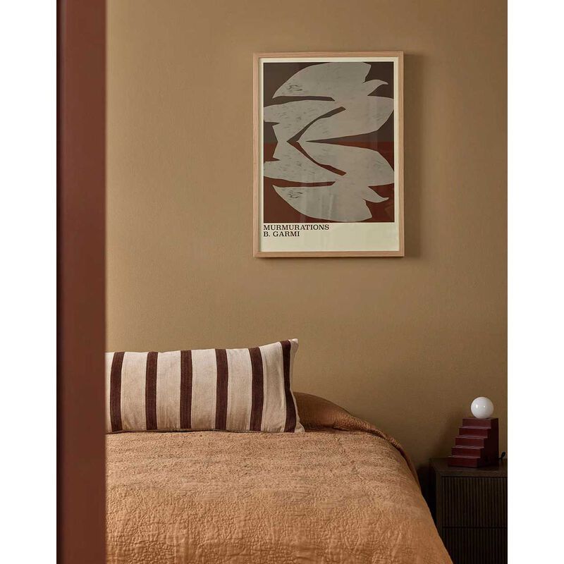Baya Huxley Cushion With Feather Inner 40x90cm - Natural/Chocolate image number 1