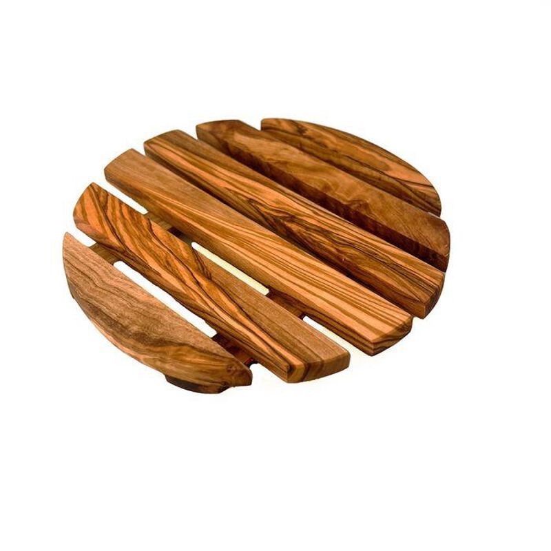 Selbrae House Olive Wood Round Trivet image number 0
