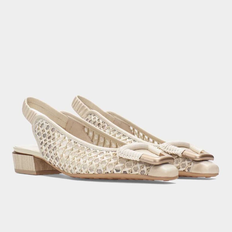 Hispanitas Azucena Raffia Slingback image number 1