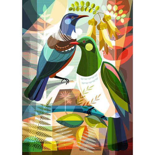 Ellen Giggenbach Tui & Kereru Mini Card